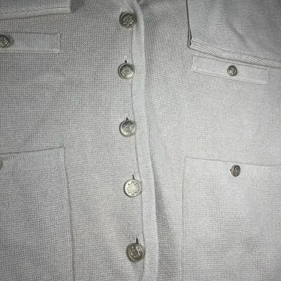 New JCREW Woman’s Size S V-neck Sweater Blazer in Beige BX466 LKH Color - Picture 5 of 8